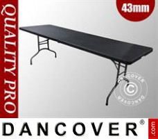 Table pliante 242x74x74cm, noir (25 pcs)